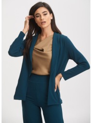 σακακι με τσεπες κρεπ πετρόλ