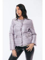 μπουφαν καπιτονε με κουμπια λιλά