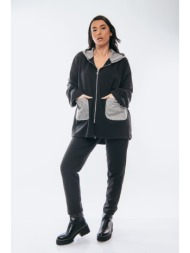 σετ ζακετα και παντελονα μαύρο