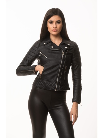 μπουφαν δερματινη perfecto μαύρο σε προσφορά