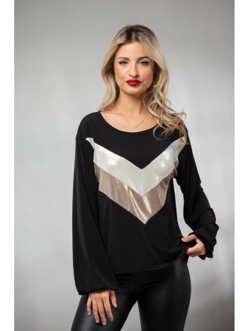μπλουζα διχρωμη μαύρο σε προσφορά