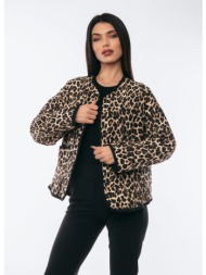 jacket λεοπαρ μαύρο