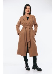 παλτο μακρυ με ζωνη ταμπά