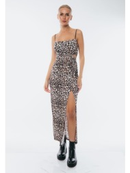 φορεμα λεοπαρ με ανοιγμα ...