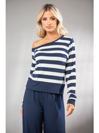 μπλουζα διχρωμη με εναν ωμο μπλε σε προσφορά