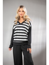 μπλουζα ριγε με βε μαύρο