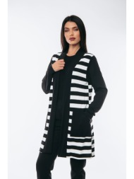 ζακετα πλεκτη διχρωμη με ...