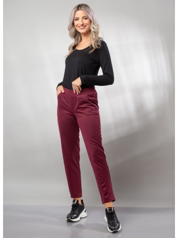 παντελονι με τσεπες σε ισια γραμμη μπορντό σε προσφορά