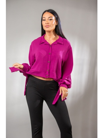 πουκαμισο με δεσιματα στο πλαι ματζέντα σε προσφορά