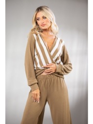 μπλουζα ριγε κρουαζε μπεζ