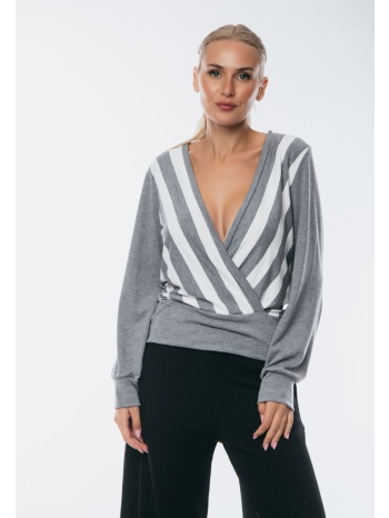 μπλουζα ριγε κρουαζε γκρι σε προσφορά