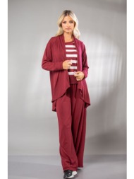 ζακετα πλεκτη μπορντό