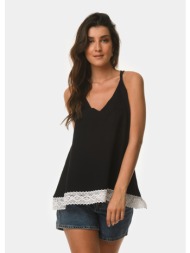 black laced top μαύρο