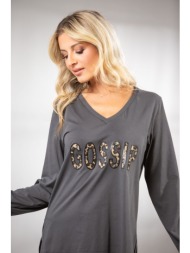 μπλουζα βε με τυπωμα γκρι