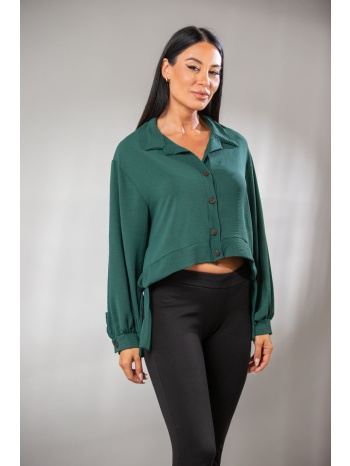 πουκαμισο με δεσιματα στο πλαι πράσινο σε προσφορά