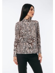 μπλουζα ζιβαγκο λεοπαρ μαύρο