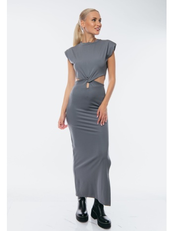 φορεμα με ανοιγμα στην μεση γκρι σε προσφορά