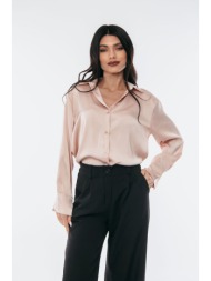 πουκαμισο μπεζ σατεν μπεζ