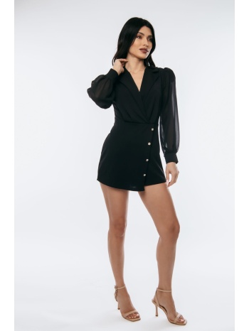 ολοσωμο σορτς με κουμπια μαυρο μαύρο σε προσφορά