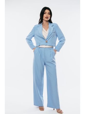 σετ κοστουμι σακακι και παντελονι σιέλ σε προσφορά