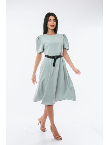 φορεμα midi με ζωνη μέντα σε προσφορά