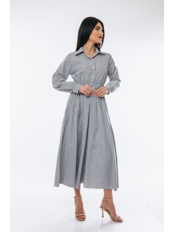 φορεμα μακρυ ριγε μαύρο σε προσφορά