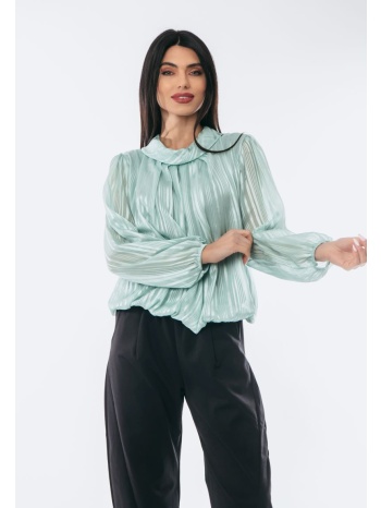 μπλουζα πλισε μέντα σε προσφορά