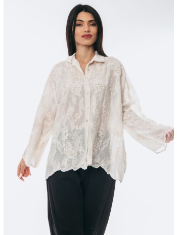 πουκαμισο δαντελα μπεζ σε προσφορά