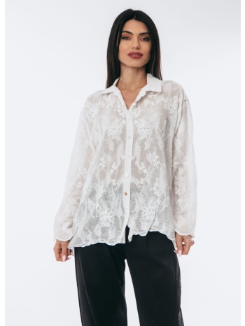 πουκαμισο δαντελα άσπρο σε προσφορά