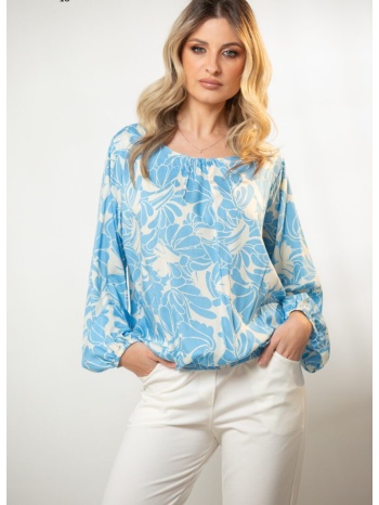 μπλουζα εμπριμε με λαστιχα στα τελειωματα εμπριμέ 18