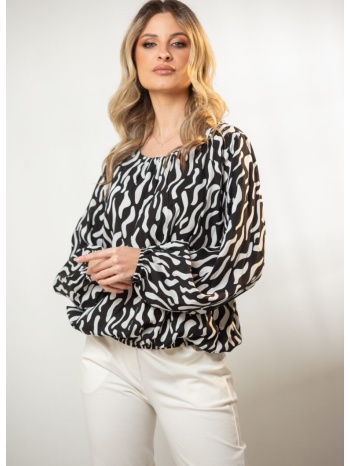 μπλουζα εμπριμε με λαστιχα στα τελειωματα εμπριμέ 11