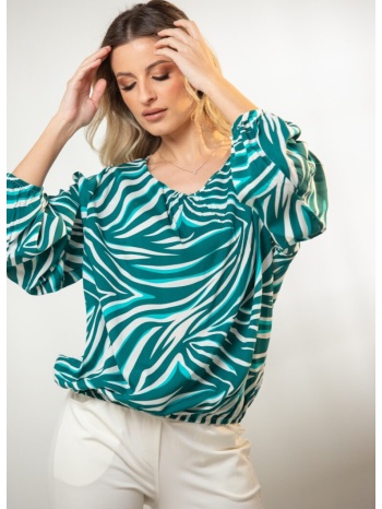 μπλουζα εμπριμε με λαστιχα στα τελειωματα εμπριμέ 12