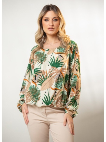 μπλουζα εμπριμε με λαστιχα στα τελειωματα εμπριμέ 14