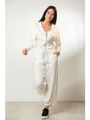 παντελονα με τσεπες και λαστιχο εκρού σε προσφορά