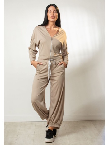 παντελονα με τσεπες και λαστιχο μπεζ σε προσφορά