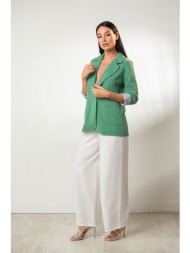 σακακι με κουμπι και φοδραρισμενη ριγα στο μανικι μέντα