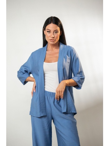 σακακι με τρουακαρ μανικια μπλε σε προσφορά