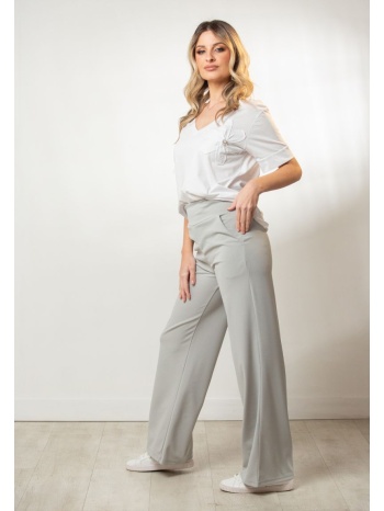 παντελονα ψηλομεση καμπανα γκρι