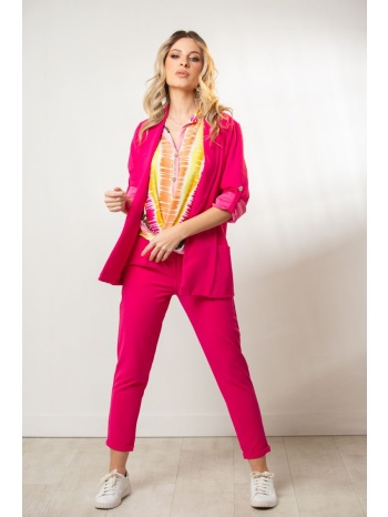 παντελονι με λαστιχο στην μεση και ρεβερ φούξια