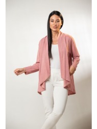ζακετα ασυμμετρη ροζ