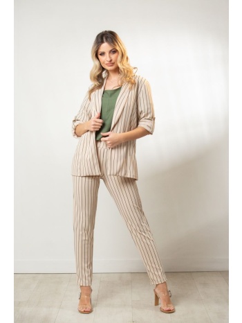 παντελον ριγε με λαστιχο μπεζ σε προσφορά