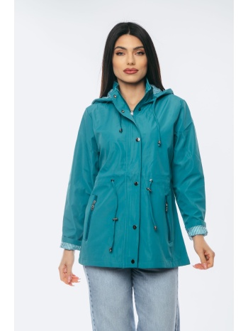 μπουφαν με κουκουλα και λαστιχο στην μεση βεραμαν βεραμάν σε προσφορά