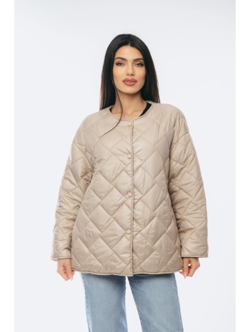 μπουφαν καπιτονε με κουμπια μπεζ σε προσφορά