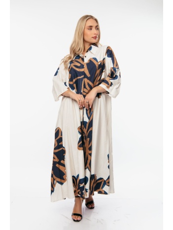 φορεμα μακρυ εμπριμε άσπρο σε προσφορά