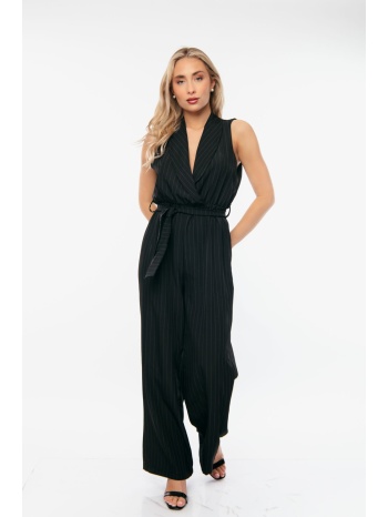 ολοσωμη φορμα με ζωνη ριγε μαύρο σε προσφορά