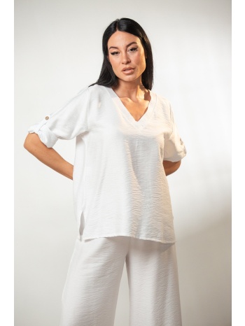 σετ μπλουζα και παντελονα άσπρο σε προσφορά