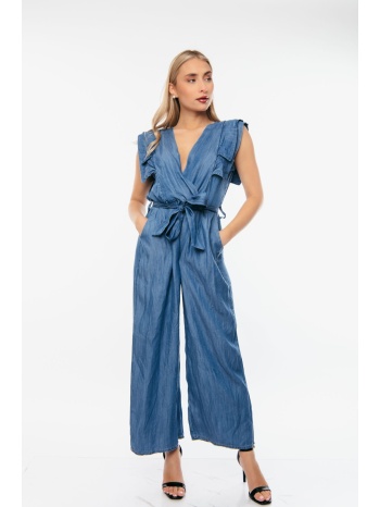 ολοσωμη φορμα τζιν με ζωνη μπλε σε προσφορά