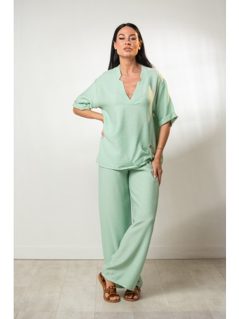 σετ μπλουζα και παντελονα μέντα σε προσφορά