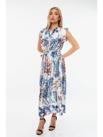 φορεμα αμανικο floral μπλε σε προσφορά
