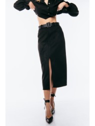 φουστα midi με ζωνη και ...